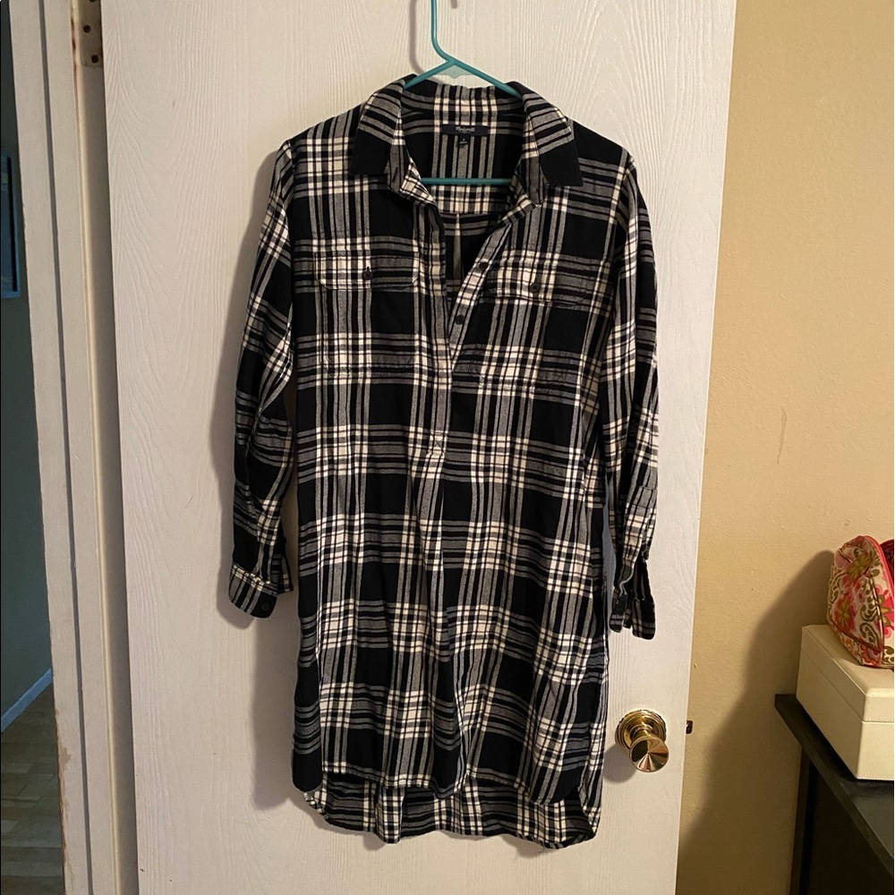 Madewell Plaid Shirt Dress | Small